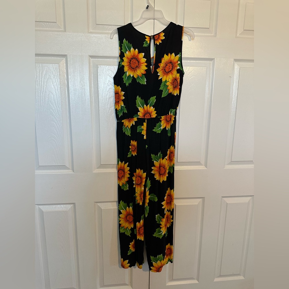 Floral Black Jumpsuit